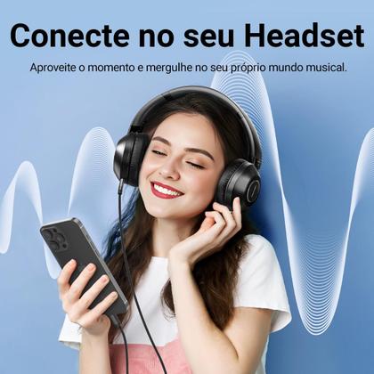 Imagem de Cabo Celular Tipo C para Auxiliar P2 Carro Som 1m Vention