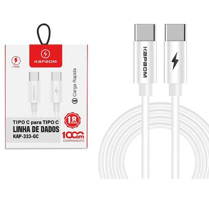 Imagem de Cabo Celular USB Tipo-C para Tipo-C 1 Metro Carregamento Rápido Turbo Universal e Reforçado