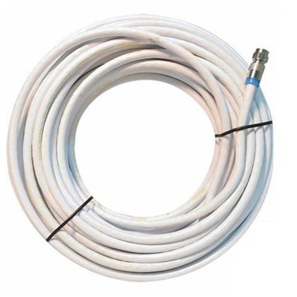 Imagem de Cabo Coaxial 30M Branco P/ Antena Tv Pronto Com Conectores