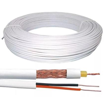 Imagem de Cabo Coaxial CFTV 100M Liga de Cobre 4mm - 80% 2x26 Interno  Telecam