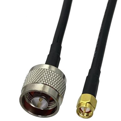 Imagem de Cabo Coaxial Pigtail Jumper RG58 De 6 Polegadas a 50M Com Conector RF N Macho Para SMA Macho