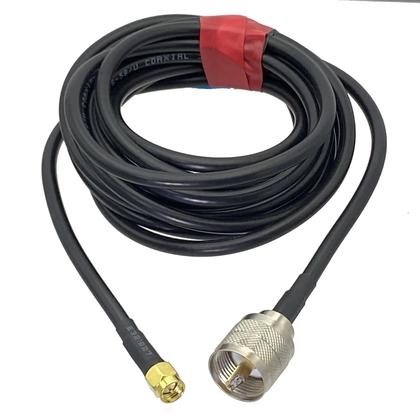 Imagem de Cabo Coaxial RF UHF PL259 Para SMA Macho RG58 De 6 Polegadas a 20M