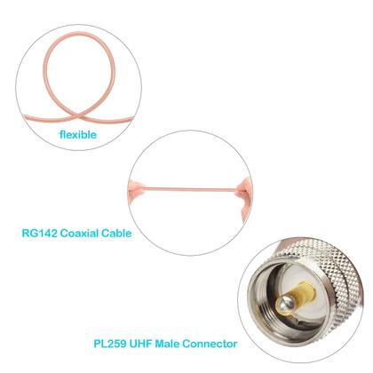 Imagem de Cabo coaxial Superbat CB Jumper 30 cm UHF macho para macho RG142