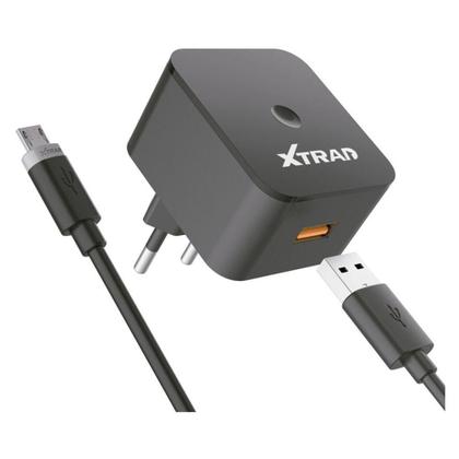 Imagem de Cabo Com Fonte Carregador Turbo Micro Usb V8 Alta Qualidade