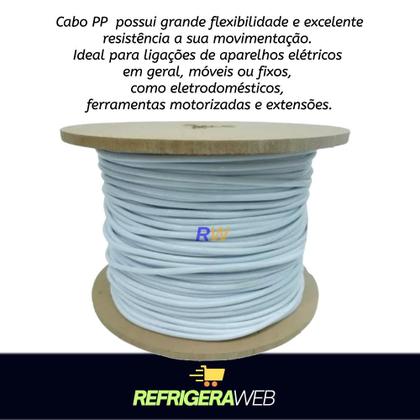 Imagem de Cabo Comando Pp 5 Vias 1,5mm Rolo Branco Ou Preto 3mt 5mt 10mt