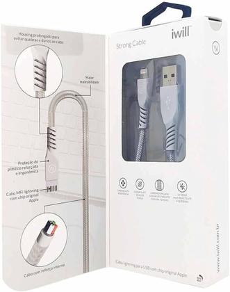 Imagem de Cabo Compatível Com iPhone Lightning para USB-C Iwill Strong 1,2m Mfi Homologado 5 anos de garantia