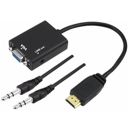 Imagem de Cabo Conversor Adaptador Hdmi Macho Para Vga Fêmea Com Áudio