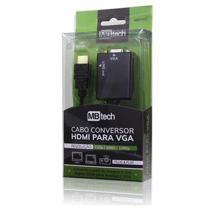 Imagem de Cabo Conversor De Hdmi Para Vga + Cabo De Áudio - Mbtech