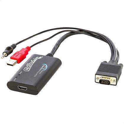 Imagem de Cabo Conversor Vga Para Hdmi Com Áudio Usb Cirilo Cabos