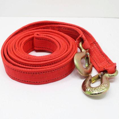 Imagem de Cabo Corda Cinta De Reboque Com Gancho Laranja De 40mm 5t 5m