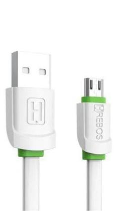 Imagem de Cabo Curto Turbo 20cm  Android Micro Usb V8 Hs-201 Branco - HREBOS