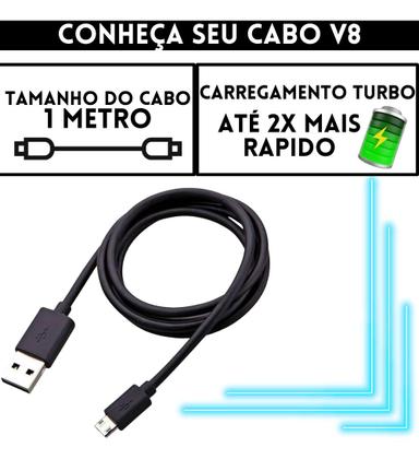 Imagem de Cabo Dados Micro Usb Turbo V8 Carregamento E Dados Rapido