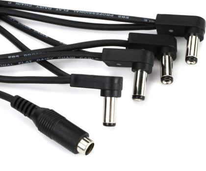Imagem de Cabo Daisy Chain Flat EBS DC4-90F distribui energia 4 pedais