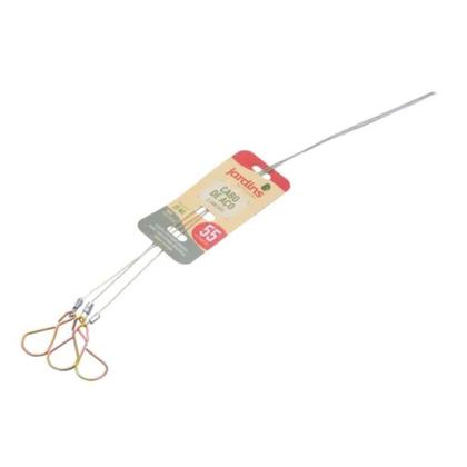 Imagem de Cabo De Aço 3 Ganchos 55Cm Dourado Nutriplan