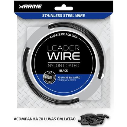 Imagem de Cabo De Aço Inox Flexível Marine Sports 75Lb 10M Com 70 Luvas