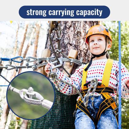 Imagem de Cabo de aço inoxidável 1/4 100m com clipe e dedal