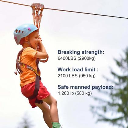 Imagem de Cabo de aço Marioca 1/4 de polegada 75 pés com fios 7X19 2903 kg