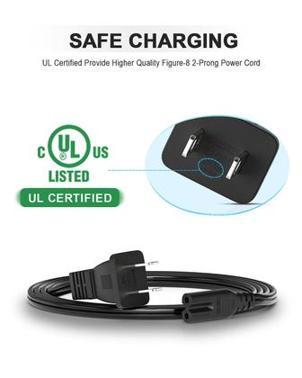 Imagem de Cabo de alimentação AC de 12 pés para PS5 PS4 PS3 Xbox One S/X Samsung TCL