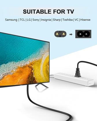 Imagem de Cabo de alimentação AC de 12 pés para PS5 PS4 PS3 Xbox One S/X Samsung TCL