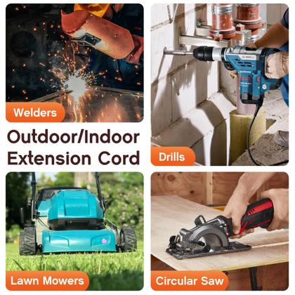 Imagem de Cabo de alimentação Deeklify 12 Gauge 3 m, plugue iluminado à prova d'água