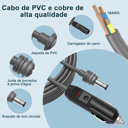 Imagem de Cabo de Alimentação para Carro Adaptador DC Starlinkk Mini Cabo Carregador Veicular 12V 24V Carregamento Rápido PD 65W 100W Prova Dágua