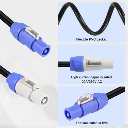 Imagem de Cabo de alimentação PowerCon XMSJSIY AC PowerCON de entrada para saída 1m