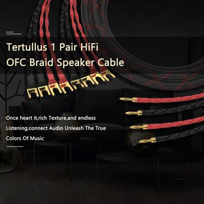 Imagem de Cabo de alto-falante Tertullus Biwire 8 Spade Plugs 4 Banana Plugs