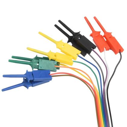 Imagem de Cabo De Analisador Lógico De 20cm 10 Pinos Com Gancho De Teste De 5 Cores Para Teste De Equipamentos