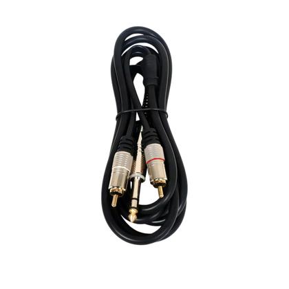 Imagem de Cabo De Áudio 2 Rca Stereo X P10 Estéreo Mxt 1,8 Metros Ouro