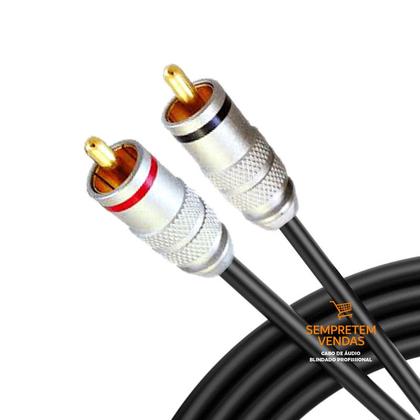Imagem de Cabo de Áudio Blindado Y Speakon Macho RCA Duplo 3 Metros