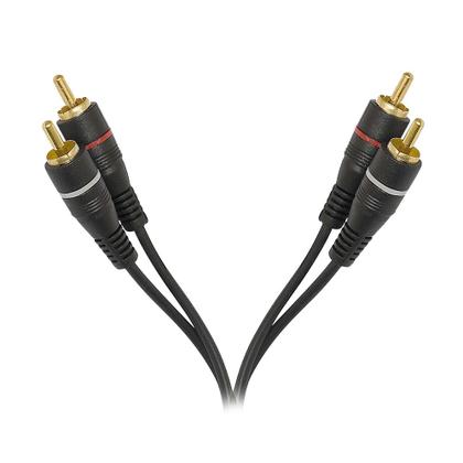 Imagem de Cabo de Audio EVUS Standard C-018 GOLD 2RCA+2RCA Macho 3METROS