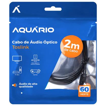 Imagem de Cabo de audio optico digital toslink 2 metros aquario tsk20