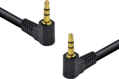 Imagem de Cabo de Audio P2 X P2 (3.5 Stereo) 1.5 Metros 2 Conectores de 90 Graus - 35SA90-15