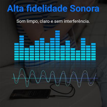 Imagem de Cabo de Áudio P3 Macho P3 Fêmea Fone Microfone 4 Vias 3m