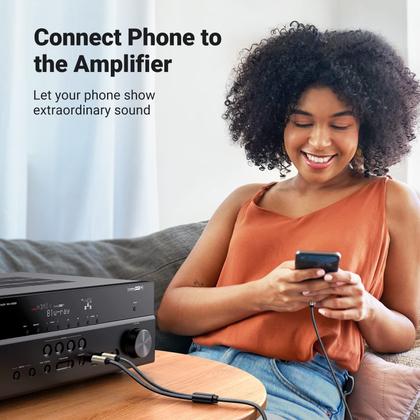 Imagem de Cabo de Áudio UGREEN 3,5mm (TRS) para 6,35mm (Dual TS Mono) - 1m