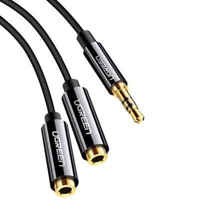 Imagem de Cabo De Áudio Ugreen Divisor Splitter P/ Fone P2 3.5mm 25cm