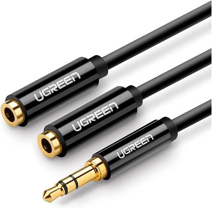 Imagem de Cabo De Áudio Ugreen Divisor Splitter P/ Fone P2 3.5mm 25cm