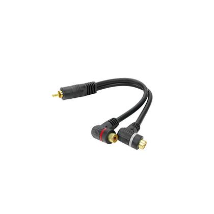 Imagem de Cabo De Áudio Y Rca 1 Macho 2 Fêmea 25cm 5mm Alta Qualidade