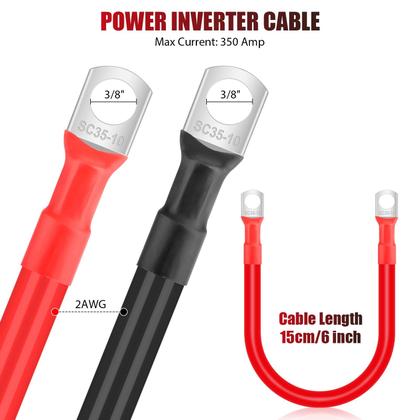 Imagem de Cabo de Bateria Linkstyle 2 AWG (15cm) - Pacote com 6 Unidades