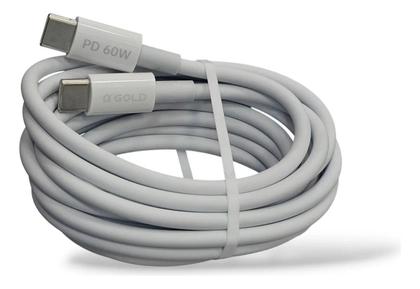 Imagem de Cabo De Carga Tipo-c Para Tipo-c Com 2 metros Turbo 60w Original A'Gold CB-105
