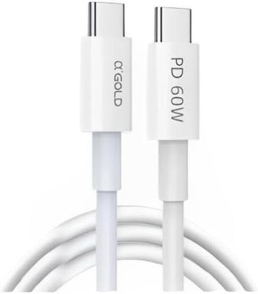 Imagem de Cabo De Carga Tipo-c Para Tipo-c Com 2 metros Turbo 60w Original A'Gold CB-105
