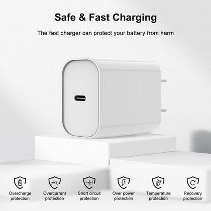 Imagem de Cabo de carregador rápido USB-C para Lightning de 1 m para iPhone 14 branco