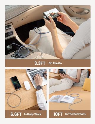 Imagem de Cabo de carregamento AINOPE USB Type C 3.1A Fast Charge, pacote com 3