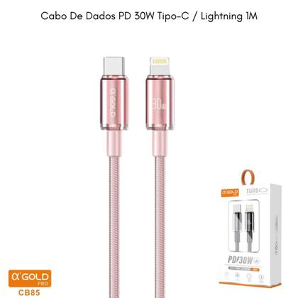 Imagem de Cabo De Carregamento Dados PD 30W Gold Tipo C Lightning 1M
