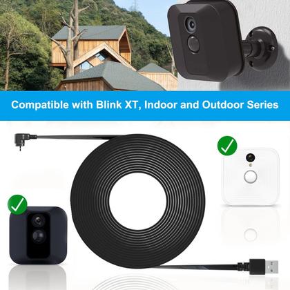 Imagem de Cabo de carregamento e carregador para câmera Blink XT/XT2 20FT