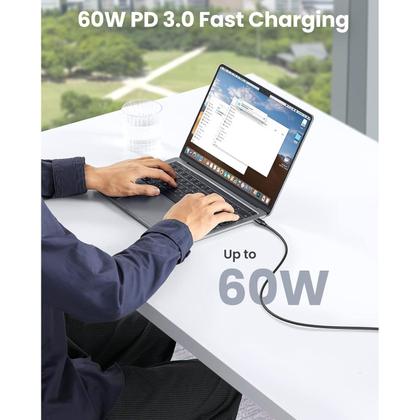 Imagem de Cabo de Carregamento e Dados USBC de 1 metro 60W 3A 480Mbps Ugreen US286 50997