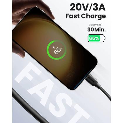 Imagem de Cabo de Carregamento e Dados USBC de 1 metro 60W 3A 480Mbps Ugreen US286 50997