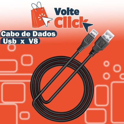 Imagem de Cabo de Carregamento e Transferência Dados Micro USB V8 Celular