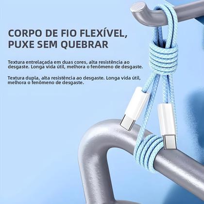 Imagem de Cabo De Carregamento Rápido Tipo C De 60W Para Apple iPhone 14 13 12 11 15 17 16 pro Max plus 1-50