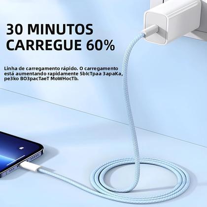 Imagem de Cabo De Carregamento Rápido Tipo C De 60W Para Apple iPhone 14 13 12 11 15 17 16 pro Max plus 1-50